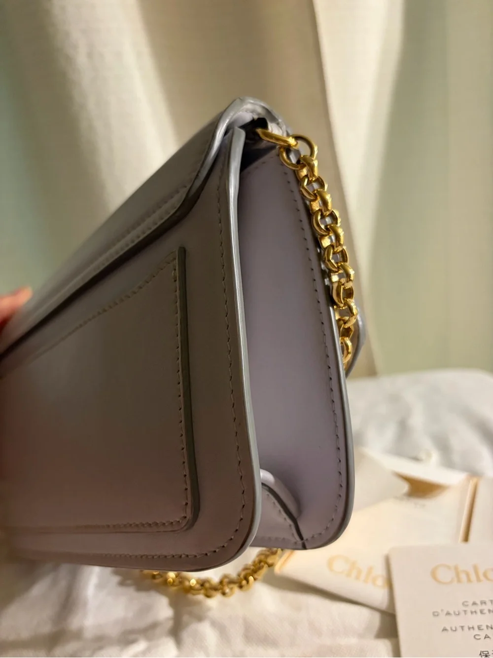 Authentic Chloé C Bag – Light Cloud Gray